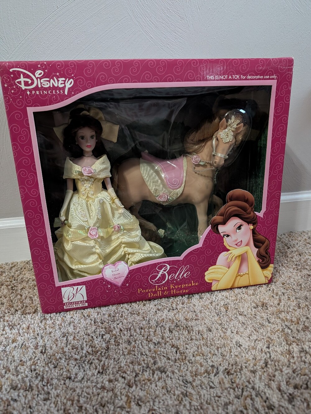 Disney Brass Key Belle Doll and Horse Collectible Set